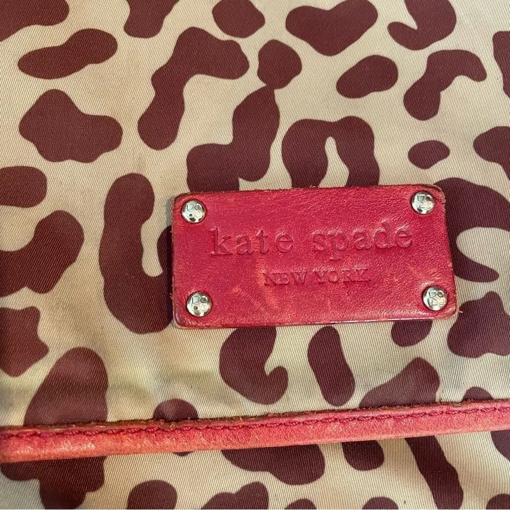 KATE SPADE Rare Cheetah Leopard Print Messenger Baby Bag with Changing Pad